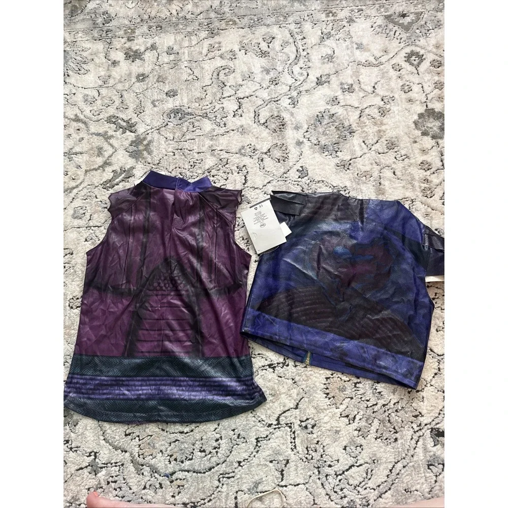 Disney Descendants Mal Costume Kids 7/8 Purple Villain NWT Faux Leather